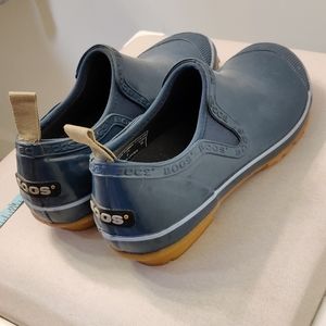 BOGS grey/blue ankle rain boots, US size 8